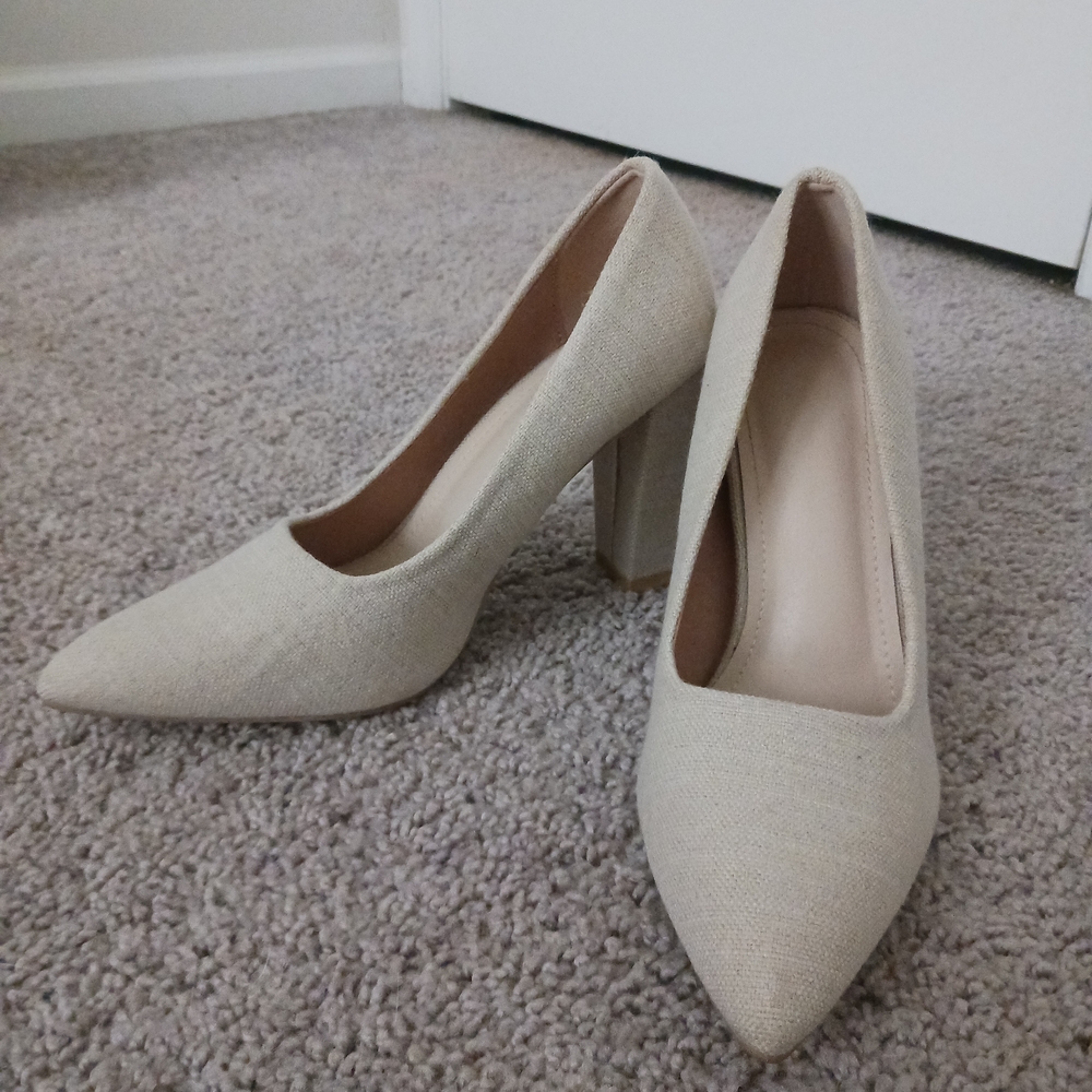 Elegant Cream Women's Heels